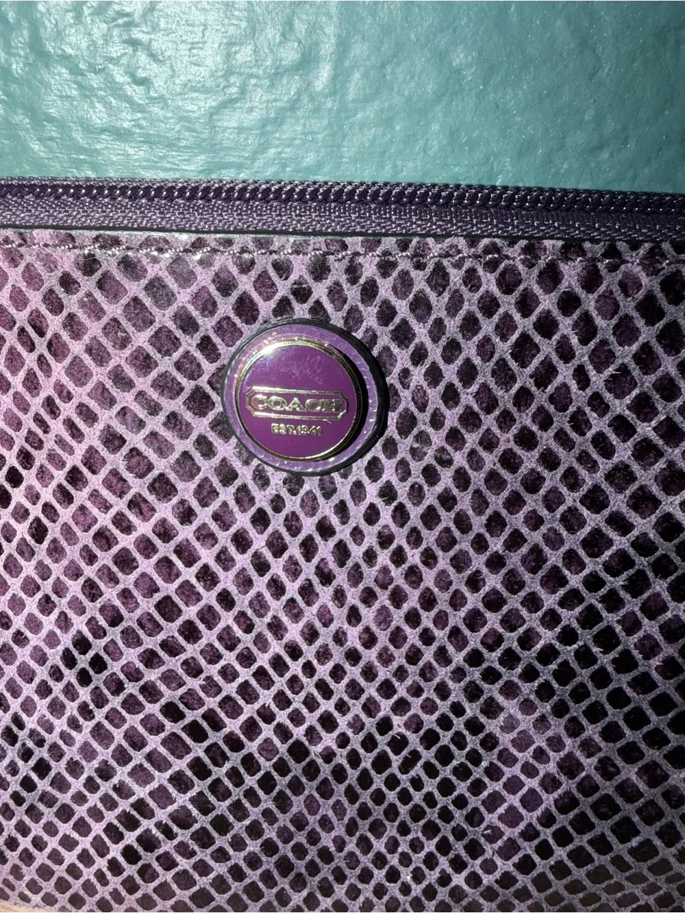 Coach Purple Snake Wristlet NWT